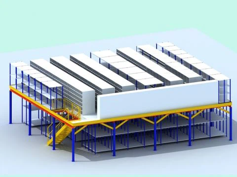 Visoka gostota skladiščenje regalni podporo Multi Layer Mezzanine